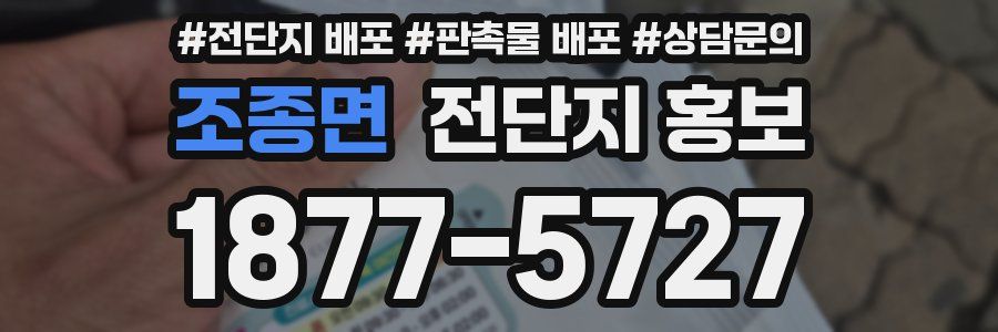조종면 전단지 홍보