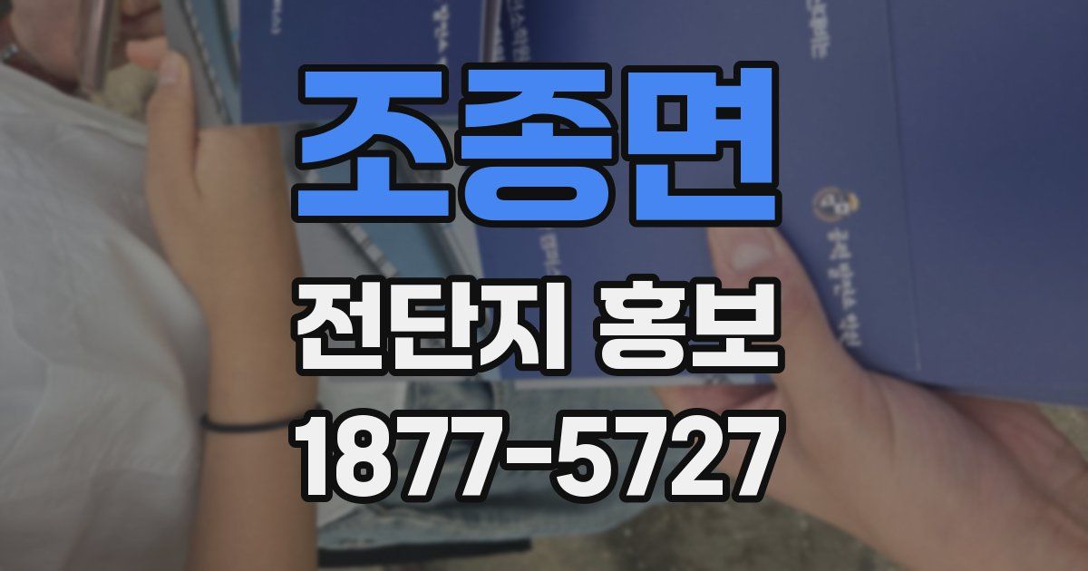 조종면 전단지 홍보