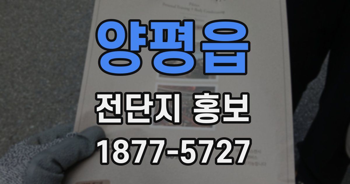 양평읍 전단지 홍보