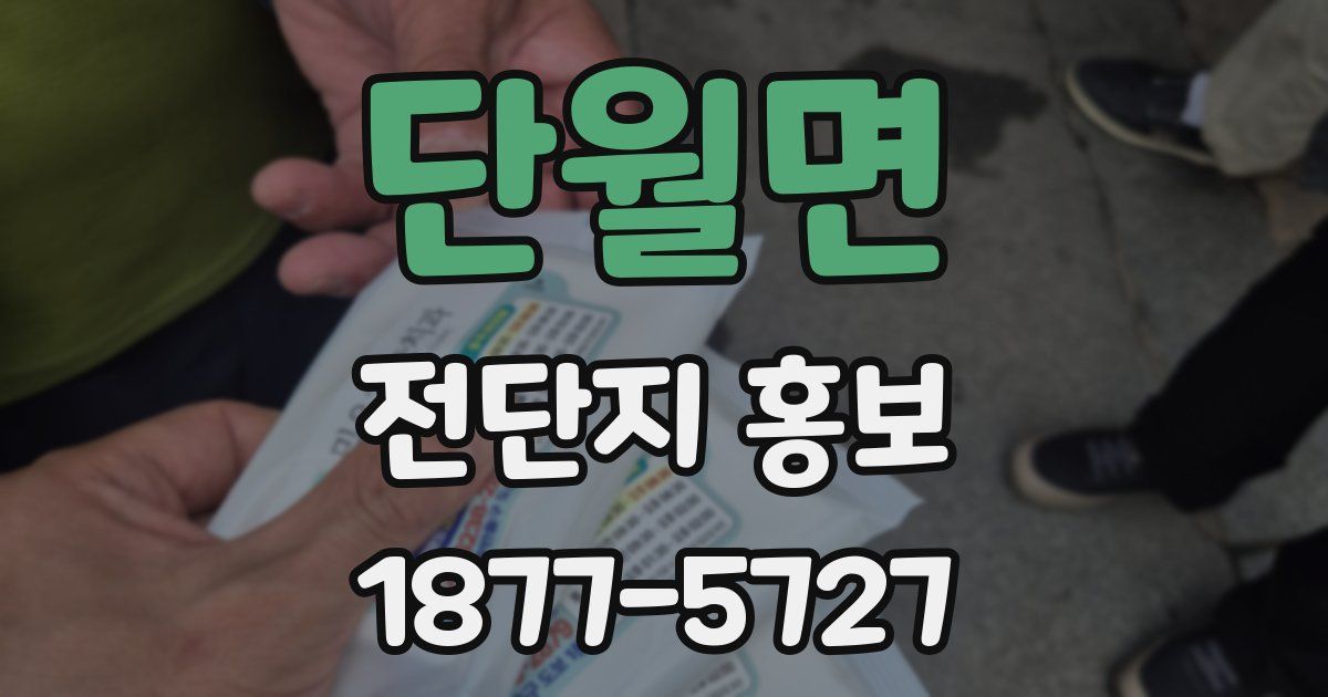 단월면 전단지 홍보
