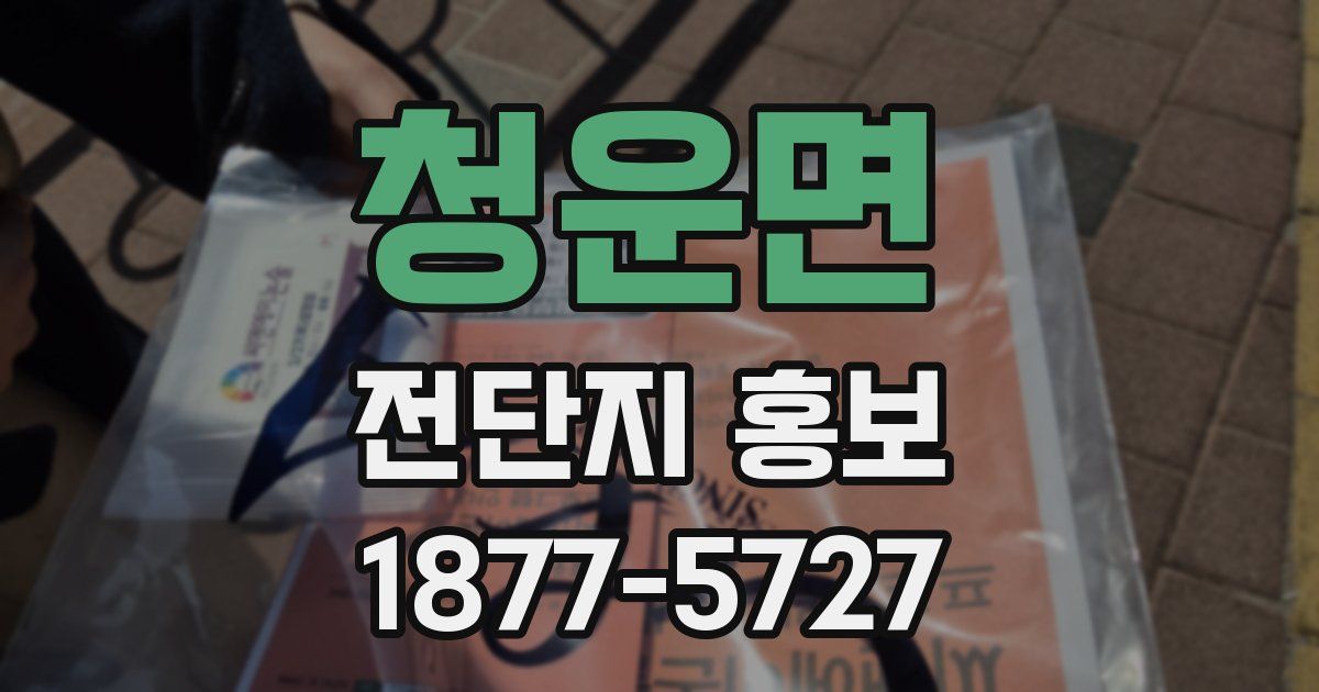 청운면 전단지 홍보