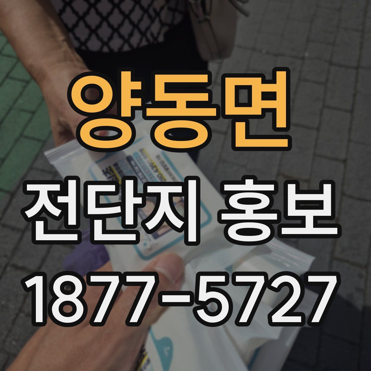 양동면 전단지 홍보