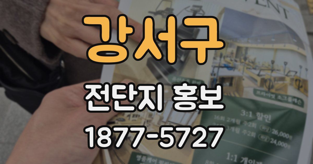 강서구 전단지 홍보