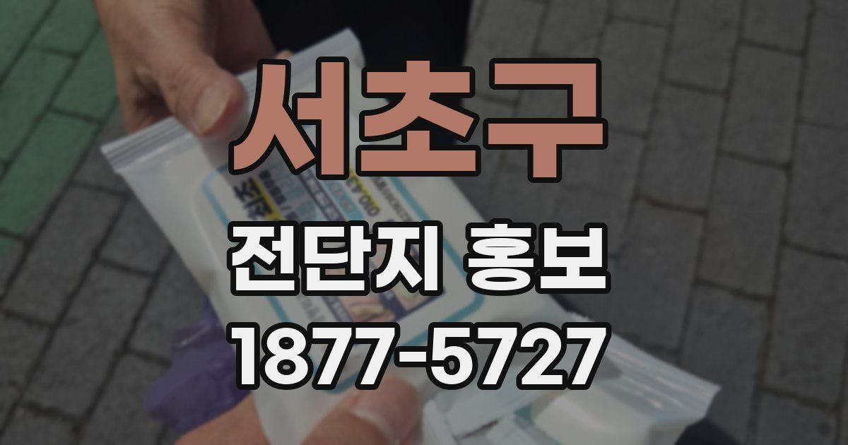 서초구 전단지 홍보