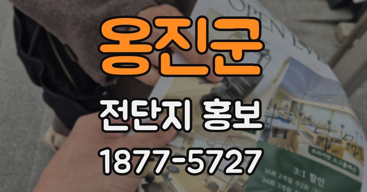 옹진군 전단지 홍보