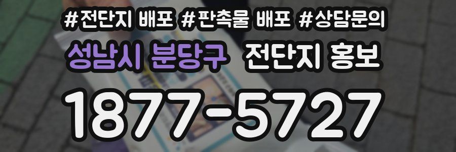 성남시 분당구 전단지 홍보