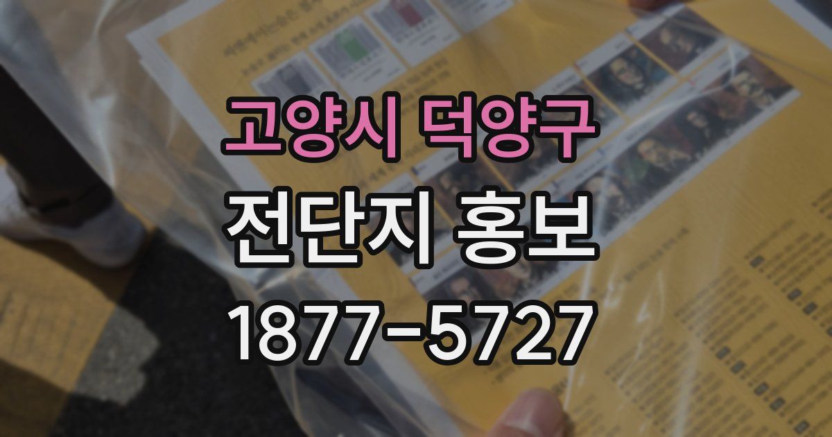 고양시 덕양구 전단지 홍보
