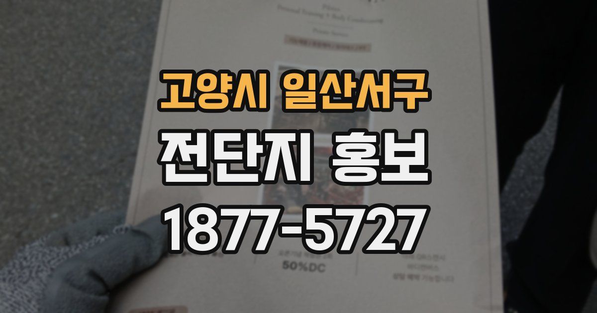 고양시 일산서구 전단지 홍보