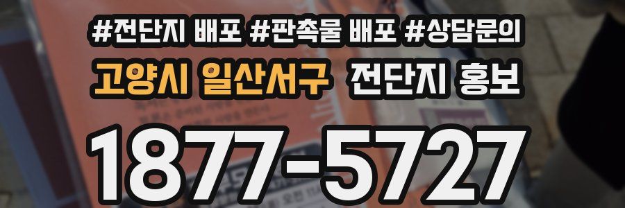 고양시 일산서구 전단지 홍보
