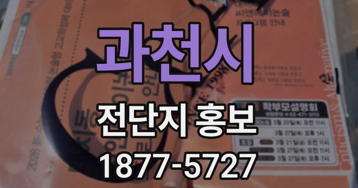 과천시 전단지 홍보