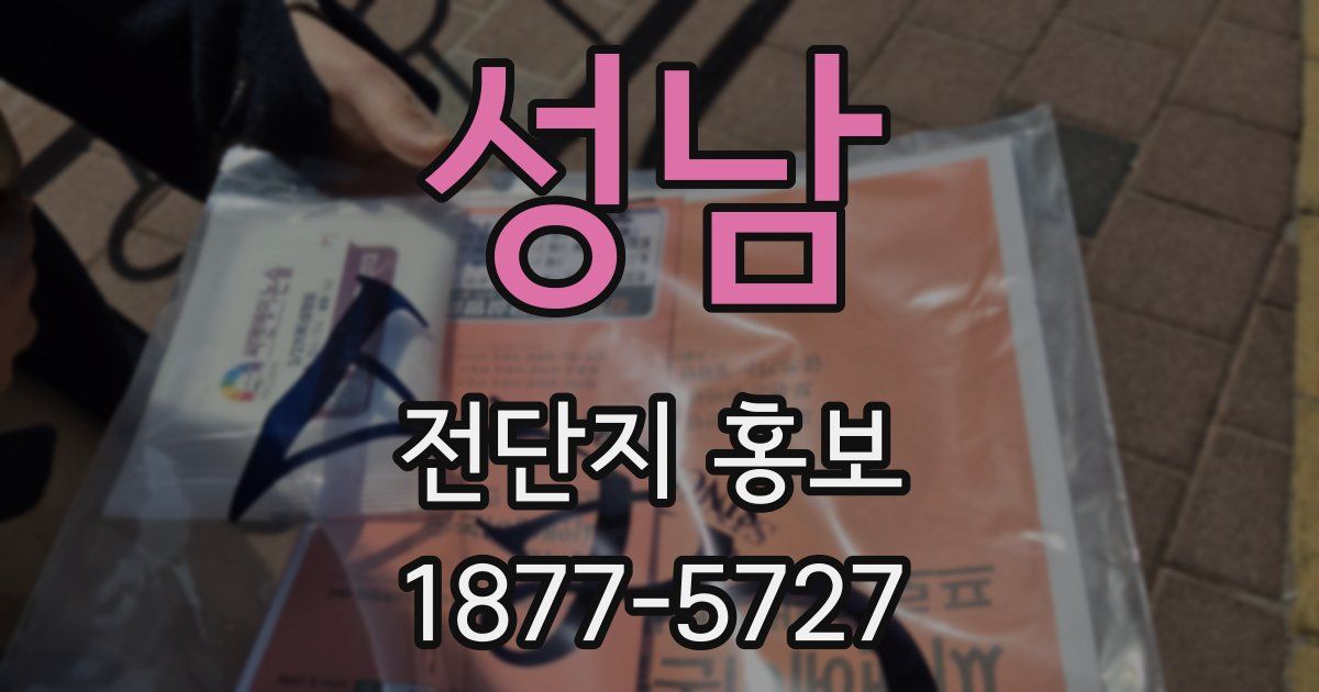 성남 전단지 홍보