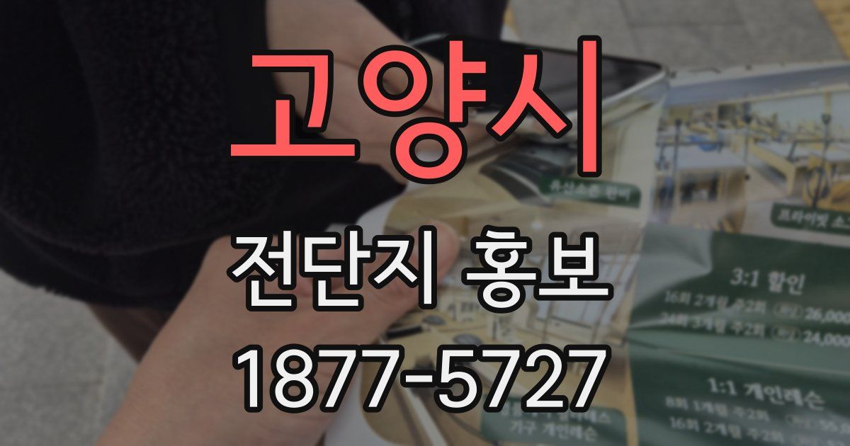 고양시 전단지 홍보