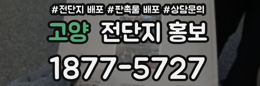 고양 전단지 홍보