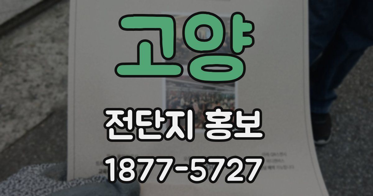 고양 전단지 홍보