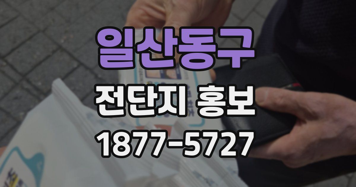 일산동구 전단지 홍보