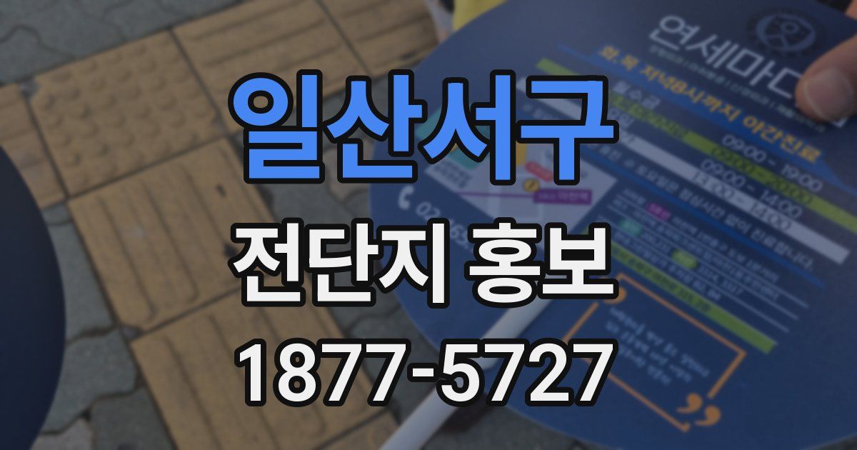 일산서구 전단지 홍보