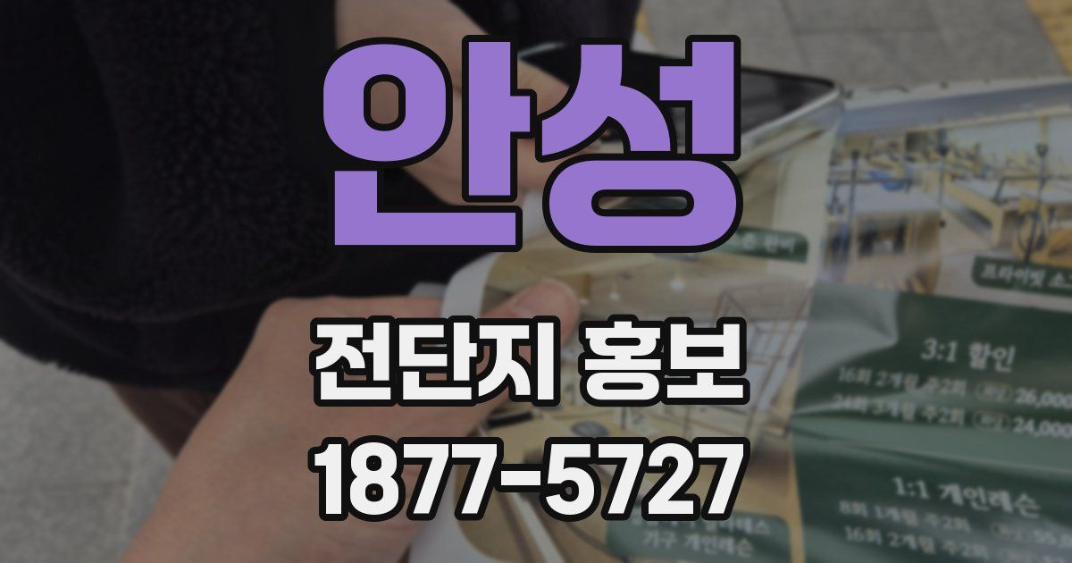 안성 전단지 홍보