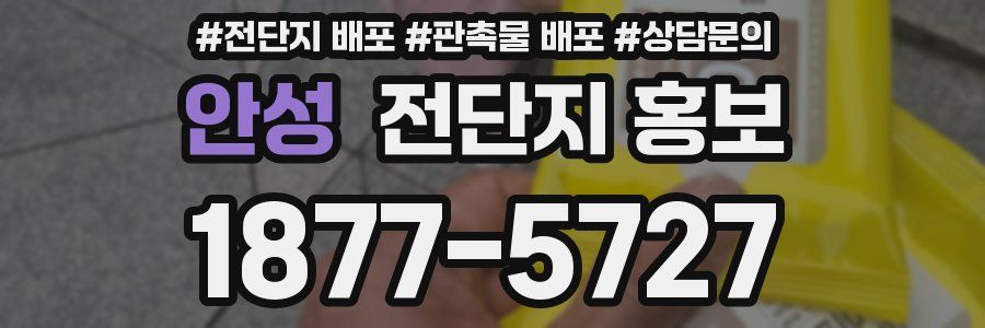 안성 전단지 홍보
