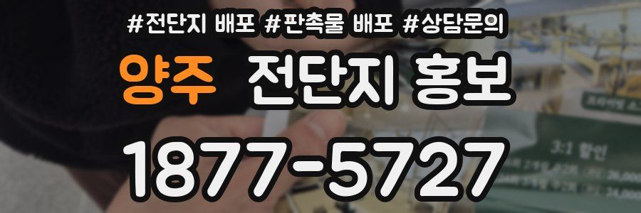 양주 전단지 홍보