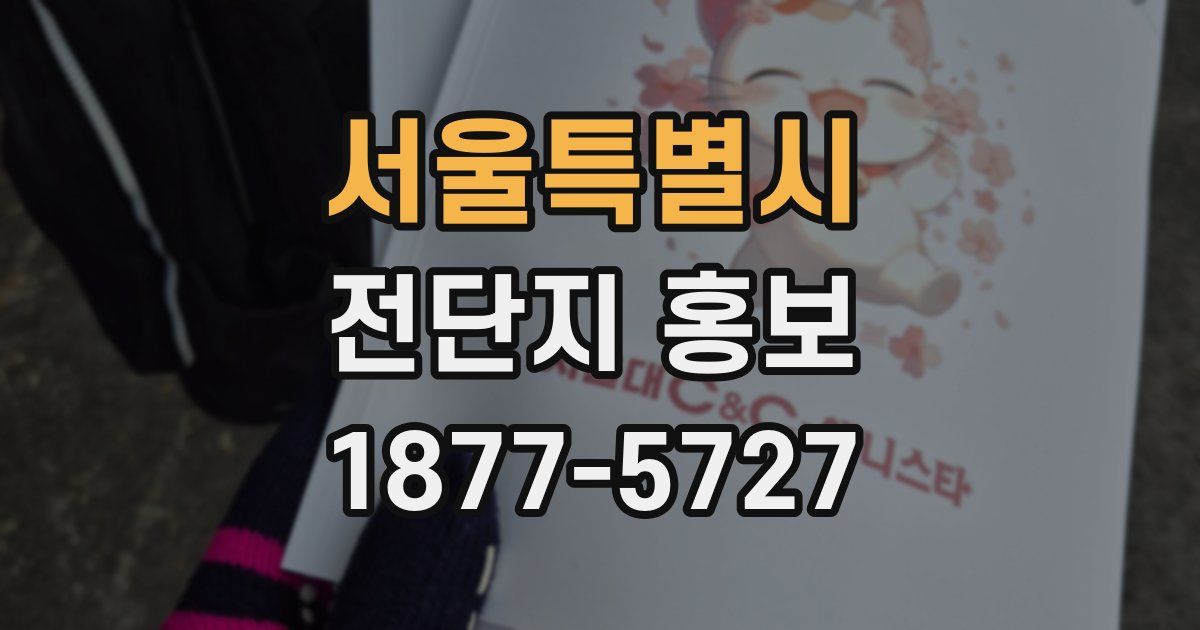 서울특별시 전단지 홍보