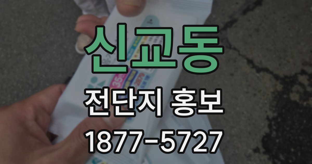 신교동 전단지 홍보