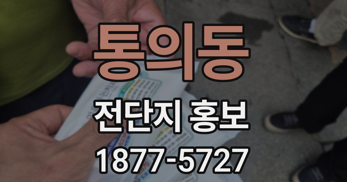 통의동 전단지 홍보