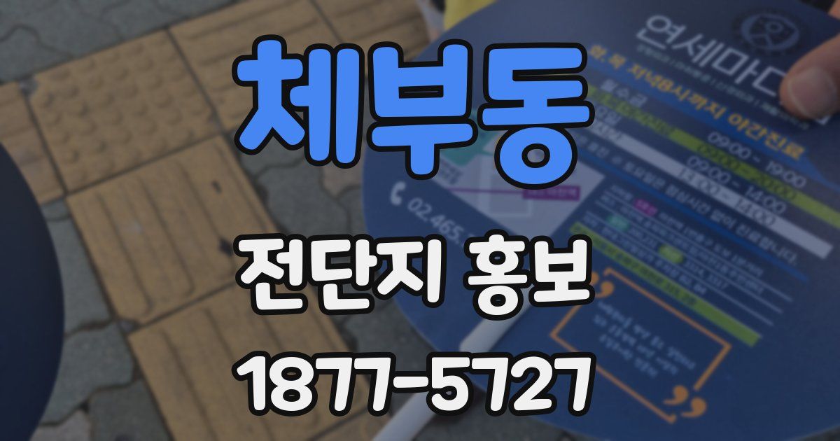 체부동 전단지 홍보