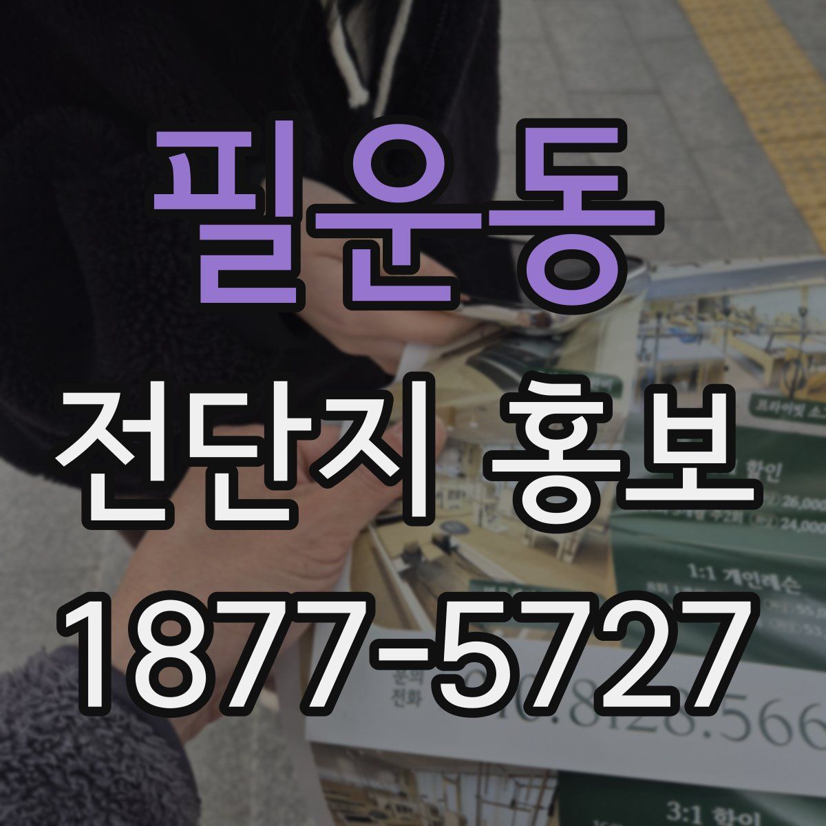 필운동 전단지 홍보