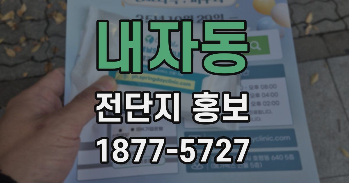 내자동 전단지 홍보