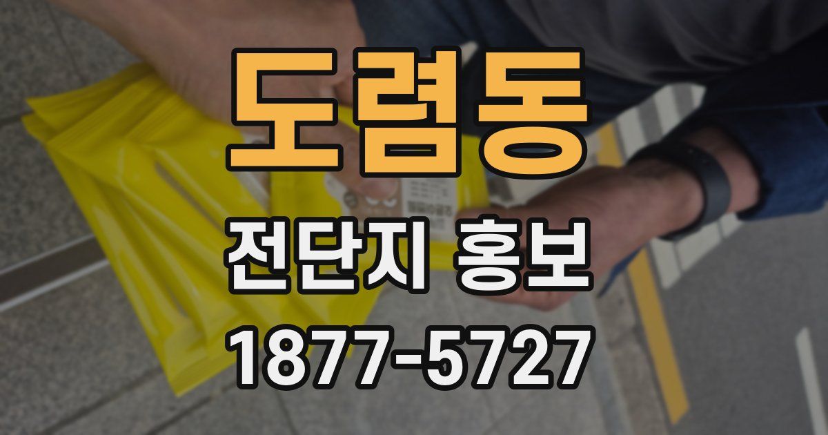 도렴동 전단지 홍보