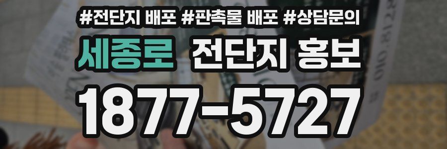 세종로 전단지 홍보