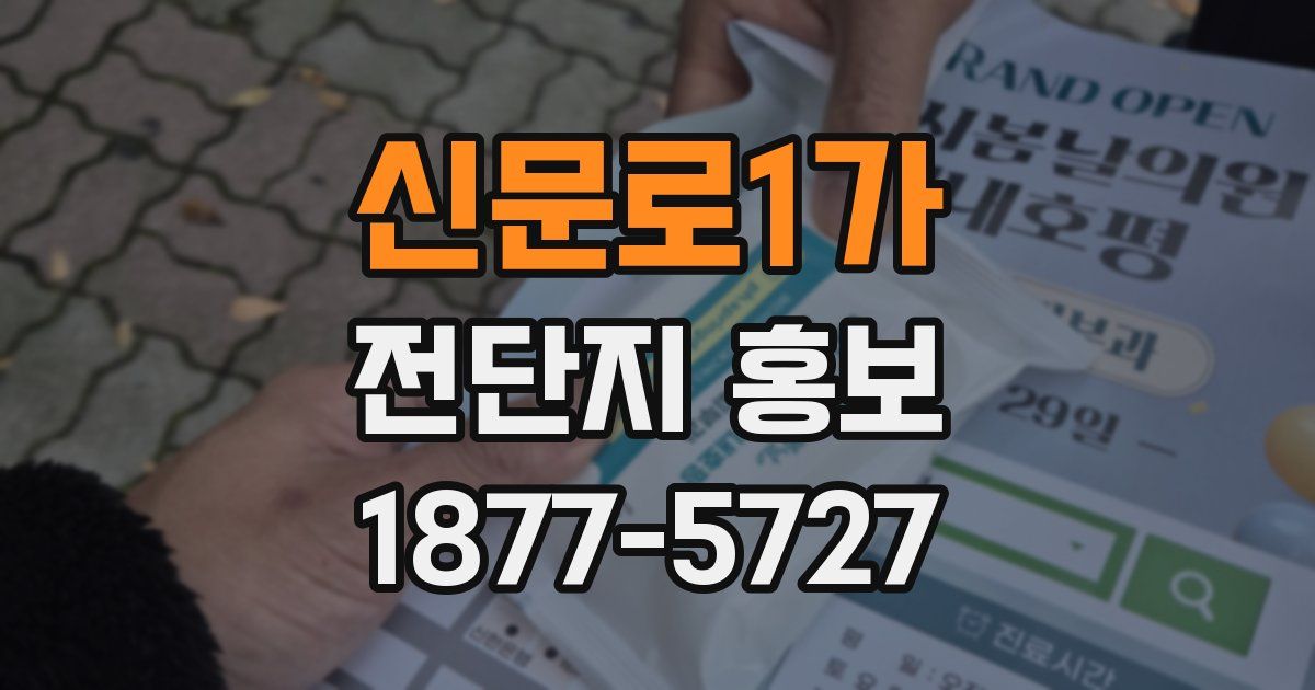 신문로1가 전단지 홍보