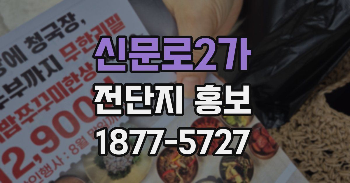 신문로2가 전단지 홍보