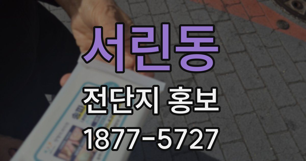 서린동 전단지 홍보