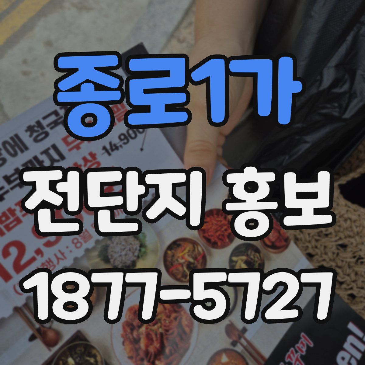 종로1가 전단지 홍보