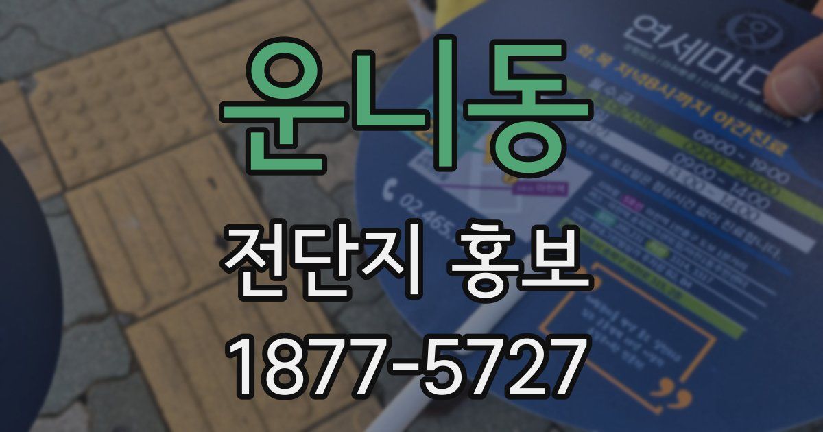 운니동 전단지 홍보