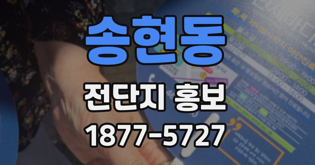 송현동 전단지 홍보