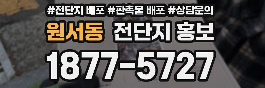 원서동 전단지 홍보