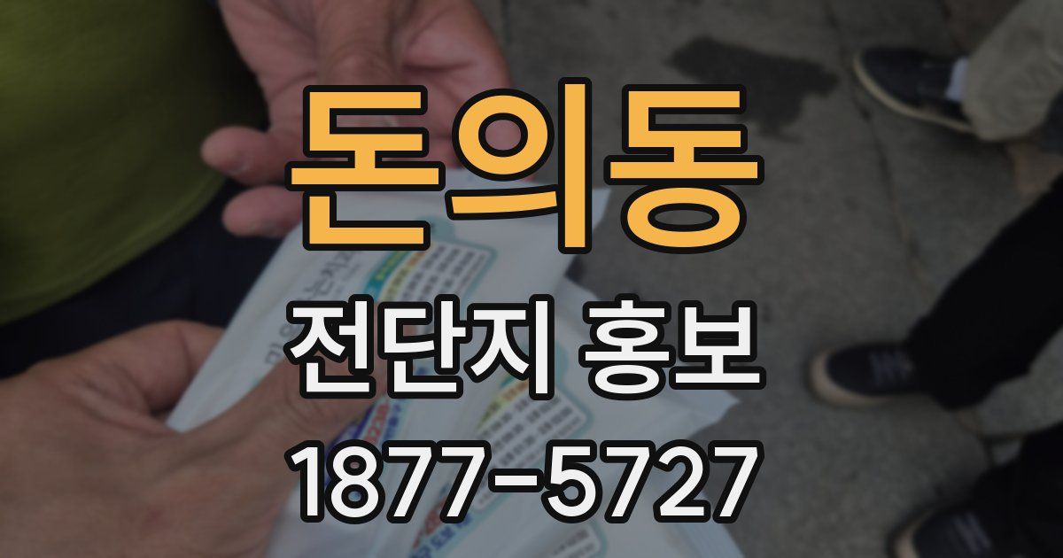 돈의동 전단지 홍보
