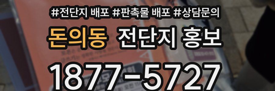 돈의동 전단지 홍보