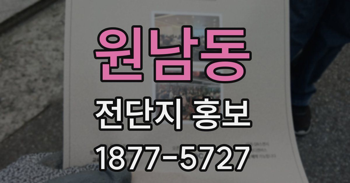 원남동 전단지 홍보
