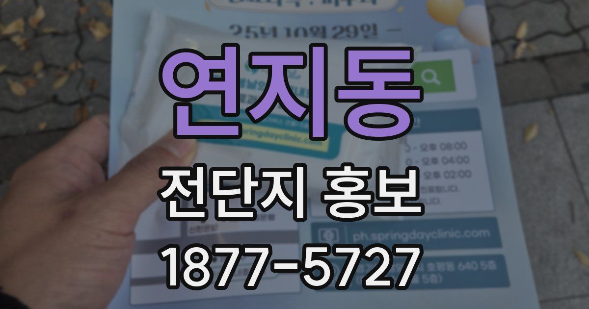 연지동 전단지 홍보