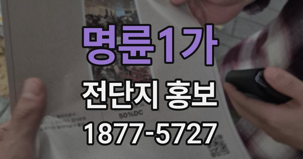 명륜1가 전단지 홍보
