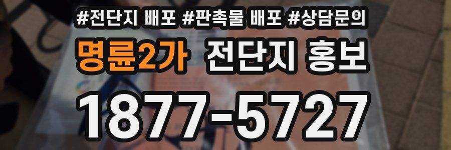 명륜2가 전단지 홍보