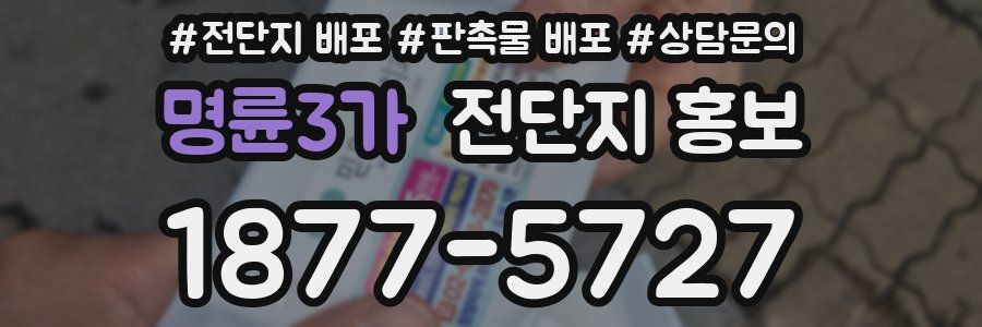 명륜3가 전단지 홍보