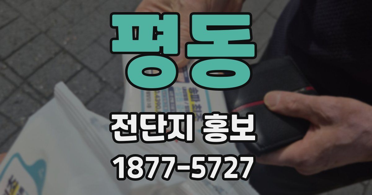 평동 전단지 홍보