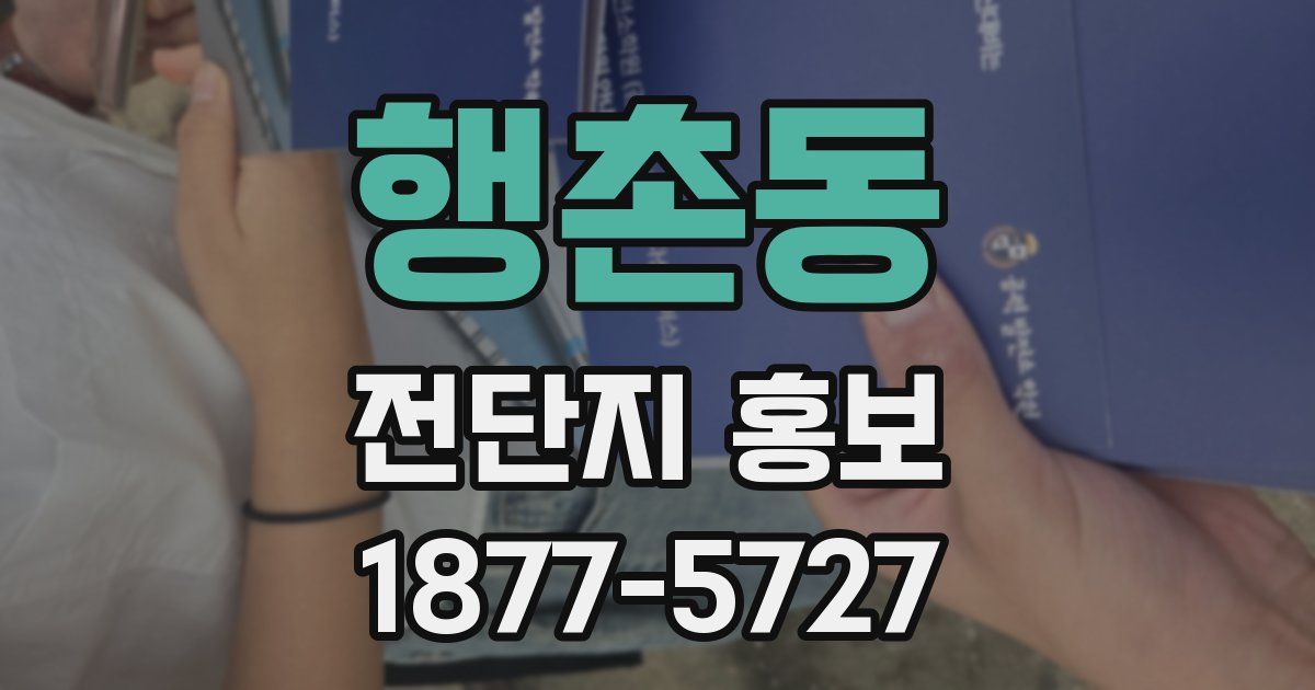 행촌동 전단지 홍보