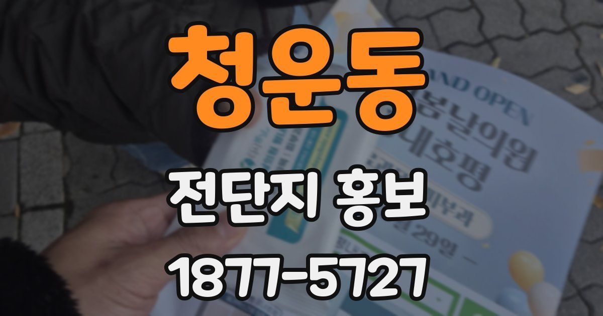 청운동 전단지 홍보