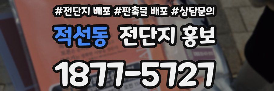 적선동 전단지 홍보