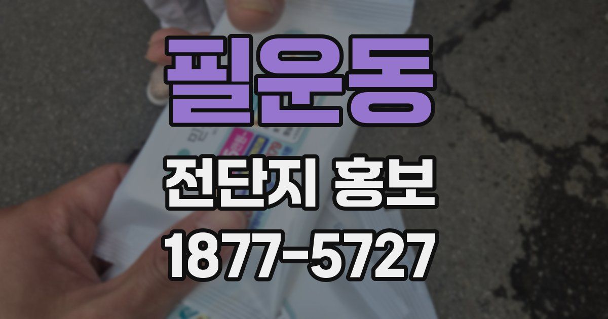 필운동 전단지 홍보